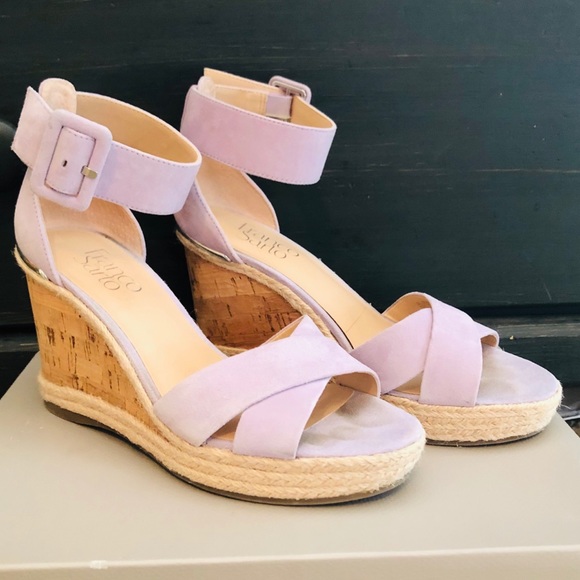 Lavender FRANCO SARTO wedges - Picture 1 of 5